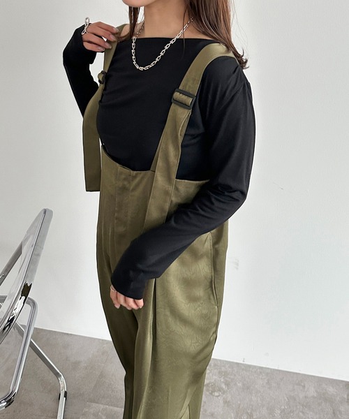 apres jour mignon(アプレジュールミニョン)の「ヴィンテージサテンサス付きパンツ【ZOZOTOWN限定アイテム】(サロペット/オーバーオール・レディース・ブラック系その他/グレー系その他/グリーン系その他・X-LARGE/SMALL/MEDIUM)」の14枚目の写真