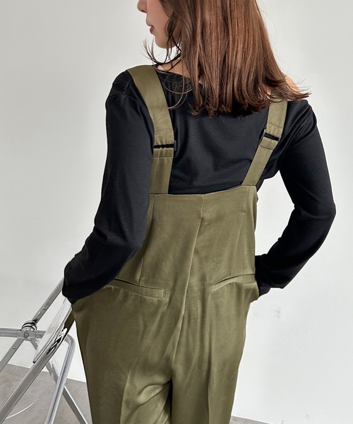 apres jour mignon(アプレジュールミニョン)の「ヴィンテージサテンサス付きパンツ【ZOZOTOWN限定アイテム】(サロペット/オーバーオール・レディース・ブラック系その他/グレー系その他/グリーン系その他・X-LARGE/SMALL/MEDIUM)」の15枚目の写真
