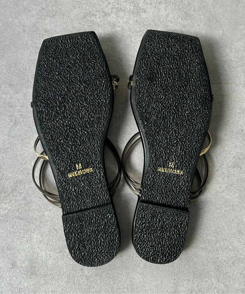 Thevon（ゼボン）の「GOLDラインフラットサンダル（サンダル・レディース・ゴールド/ブラック/クリア・S/M/L）」の7枚目の写真