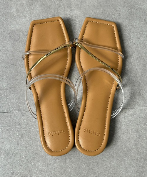 Thevon（ゼボン）の「GOLDラインフラットサンダル（サンダル・レディース・ゴールド/ブラック/クリア・S/M/L）」の19枚目の写真