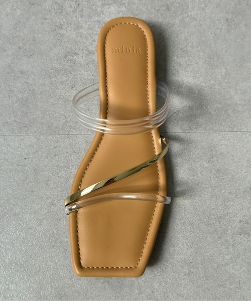 Thevon（ゼボン）の「GOLDラインフラットサンダル（サンダル・レディース・ゴールド/ブラック/クリア・S/M/L）」の21枚目の写真