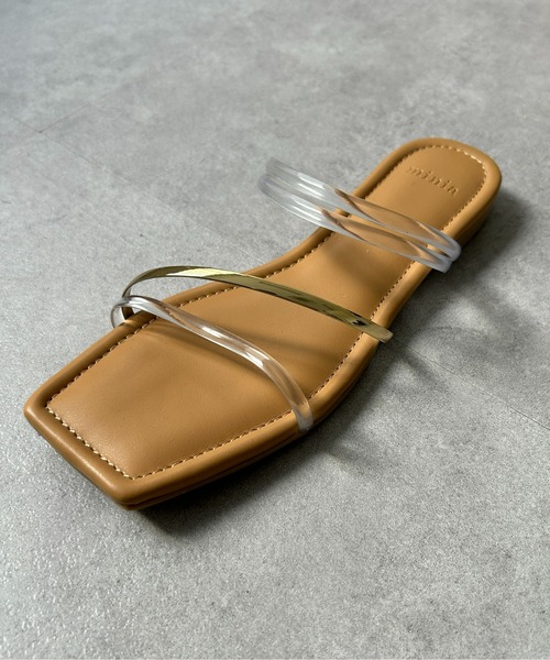 Thevon（ゼボン）の「GOLDラインフラットサンダル（サンダル・レディース・ゴールド/ブラック/クリア・S/M/L）」の22枚目の写真