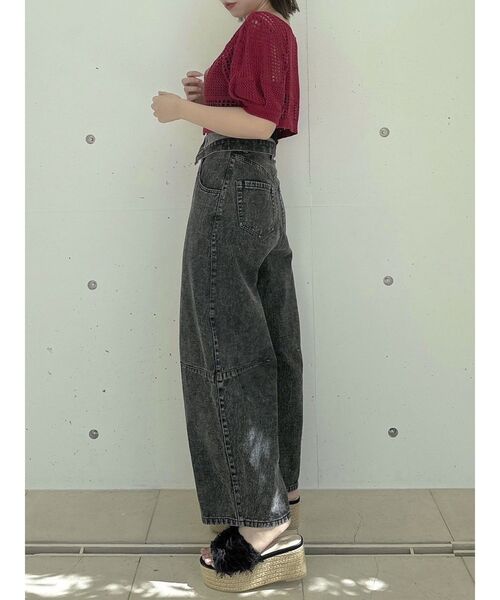 dazzlin(ダズリン)の「透かし編みニットカーデ(カーディガン/ボレロ・レディース・グレー/ブラック/オフホワイト/レッド・FREE)」の20枚目の写真