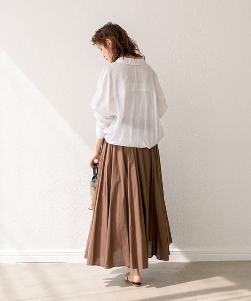 RIVE DROITE（リヴドロワ）の「コットンローンマキシスカート（スカート・レディース・グリーン系その他/ブラック/ブラウン/レッド・38/36）」の16枚目の写真