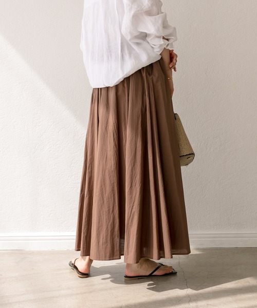 RIVE DROITE（リヴドロワ）の「コットンローンマキシスカート（スカート・レディース・グリーン系その他/ブラック/ブラウン/レッド・38/36）」の19枚目の写真