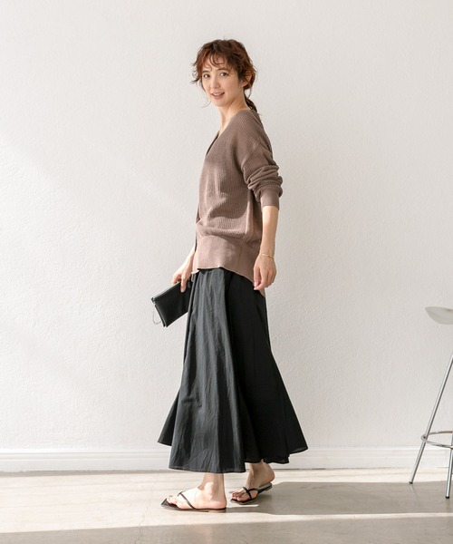 RIVE DROITE（リヴドロワ）の「コットンローンマキシスカート（スカート・レディース・グリーン系その他/ブラック/ブラウン/レッド・38/36）」の7枚目の写真