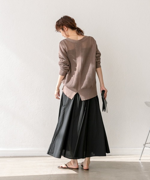 RIVE DROITE（リヴドロワ）の「コットンローンマキシスカート（スカート・レディース・グリーン系その他/ブラック/ブラウン/レッド・38/36）」の8枚目の写真