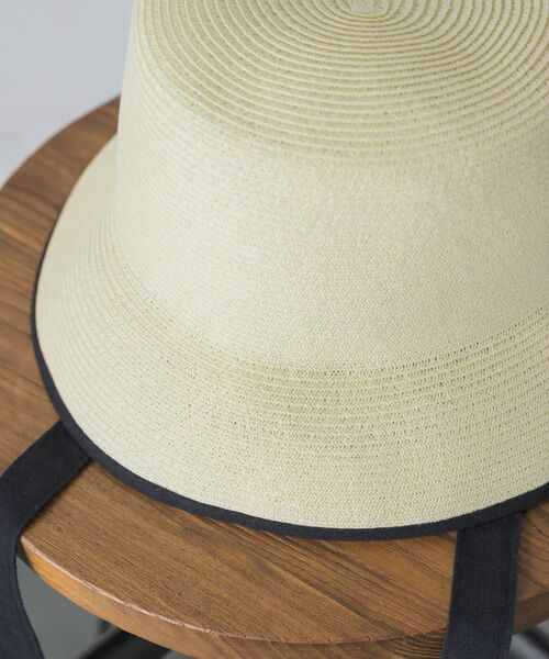 casita(RETRO GIRL)（カシータ）の「リボン付きペーパーHAT（ハット・レディース・オフホワイト/ライトブラウン・ONE SIZE）」の13枚目の写真