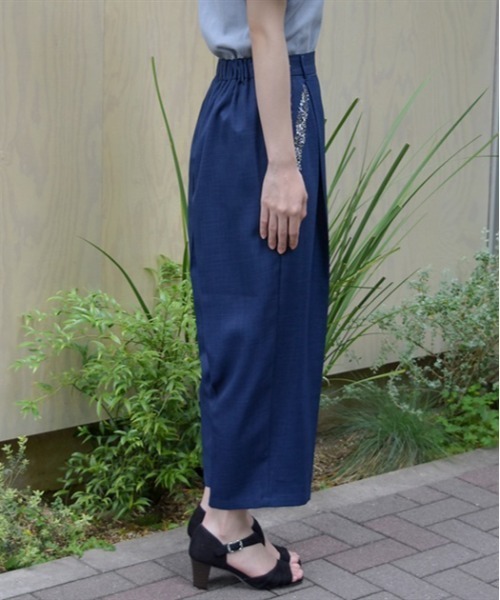 axes femme(アクシーズファム)の「鳥×フラワー刺繍タックパンツ(その他パンツ・レディース・ネイビー/ブラック/ピンク・MEDIUM/LARGE)」の5枚目の写真