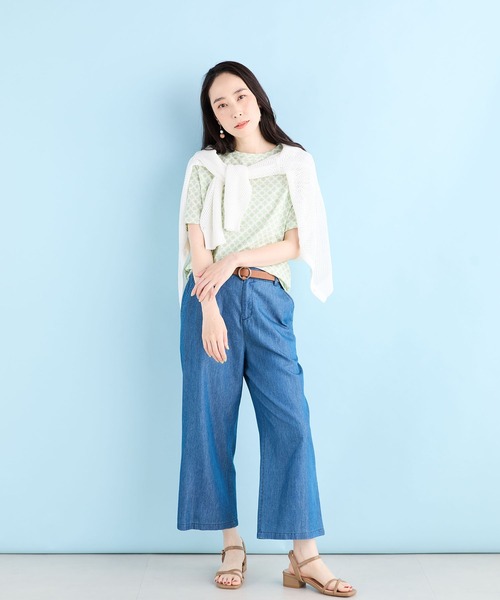 DECOY SINCE 1981(デコイシンスイチキュウハチイチ)の「【接触冷感・UVカット】オーガニックコットンプリントTシャツ(Tシャツ/カットソー・レディース・グリーン/イエロー/ネイビー・M/L/LL)」の18枚目の写真