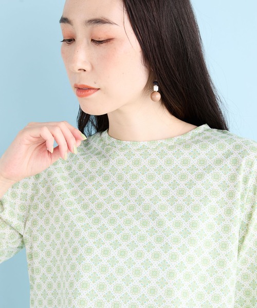 DECOY SINCE 1981(デコイシンスイチキュウハチイチ)の「【接触冷感・UVカット】オーガニックコットンプリントTシャツ(Tシャツ/カットソー・レディース・グリーン/イエロー/ネイビー・M/L/LL)」の17枚目の写真