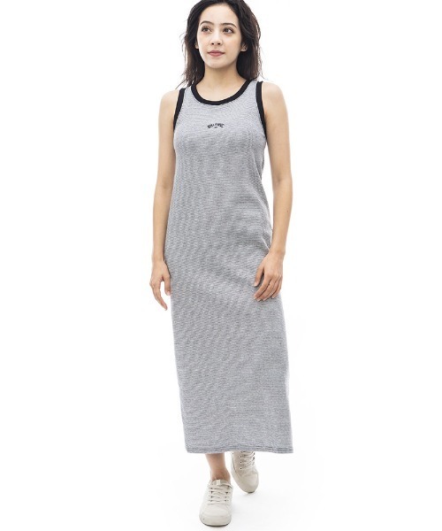 BILLABONG（ビラボン）の「BILLABONG レディース STRIPED LONG ONEPIECE ワンピース 【2024年夏モデル】（ワンピース・レディース・ブルー系その他/ブラック/レッド系その他・MEDIUM/LARGE）」の3枚目の写真