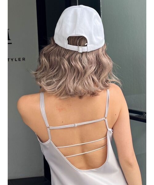 GYDA（ジェイダ）の「FUEGOS ARTIFICIALES ロゴCAP（キャップ・レディース・オフホワイト/ブラック・FREE）」の6枚目の写真