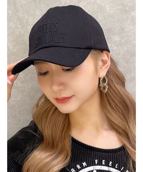 GYDA（ジェイダ）の「FUEGOS ARTIFICIALES ロゴCAP（キャップ・レディース・オフホワイト/ブラック・FREE）」の8枚目の写真
