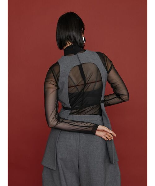 UN3D.（アンスリード）の「BACK OPEN BUSTIER / バックオープンビスチェ（Tシャツ/カットソー・レディース・ブラウン/グレー/ブラック・36/38）」の16枚目の写真