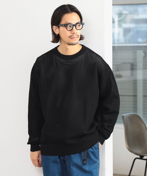 B:MING by BEAMS（ビーミングバイビームス）の「12ゲージ ワッフル クルーネック ニット（ニット/セーター・メンズ・ブラック/ベージュ・SMALL/X-LARGE/MEDIUM/LARGE）」の6枚目の写真