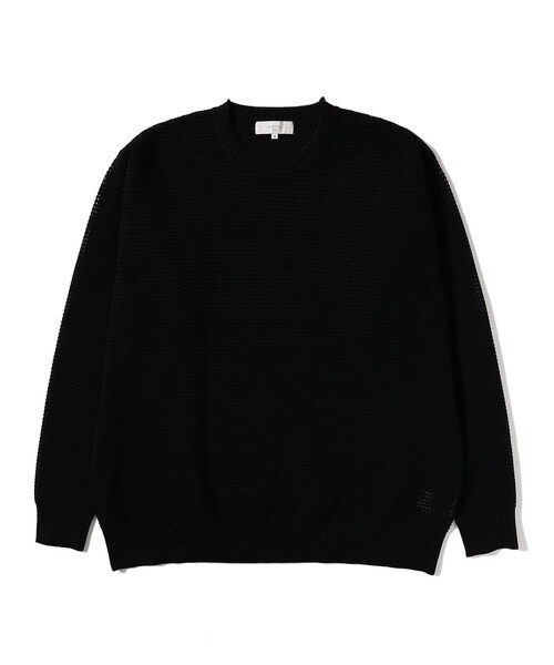 B:MING by BEAMS（ビーミングバイビームス）の「12ゲージ ワッフル クルーネック ニット（ニット/セーター・メンズ・ブラック/ベージュ・SMALL/X-LARGE/MEDIUM/LARGE）」の10枚目の写真