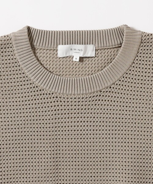 B:MING by BEAMS（ビーミングバイビームス）の「12ゲージ ワッフル クルーネック ニット（ニット/セーター・メンズ・ブラック/ベージュ・SMALL/X-LARGE/MEDIUM/LARGE）」の21枚目の写真