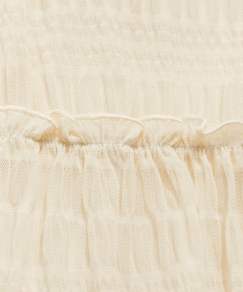 VIS（ビス）の「シャーリングカーデ×キャミアンサンブル（Tシャツ/カットソー・レディース・ダークブラウン/キナリ/グレー・FREE）」の14枚目の写真