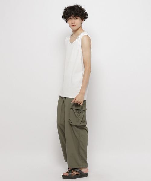 niko and...（ニコアンド）の「カガリステッチテレコタンク（タンクトップ・メンズ・オフホワイト/グレー/ブラック・MEDIUM/LARGE）」の18枚目の写真