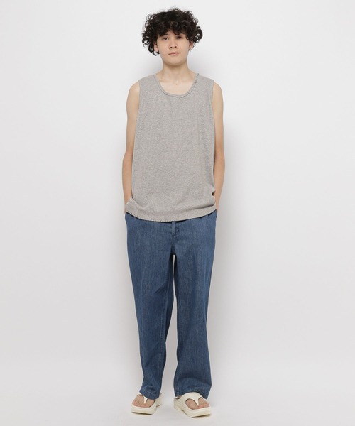 niko and...（ニコアンド）の「カガリステッチテレコタンク（タンクトップ・メンズ・オフホワイト/グレー/ブラック・MEDIUM/LARGE）」の16枚目の写真