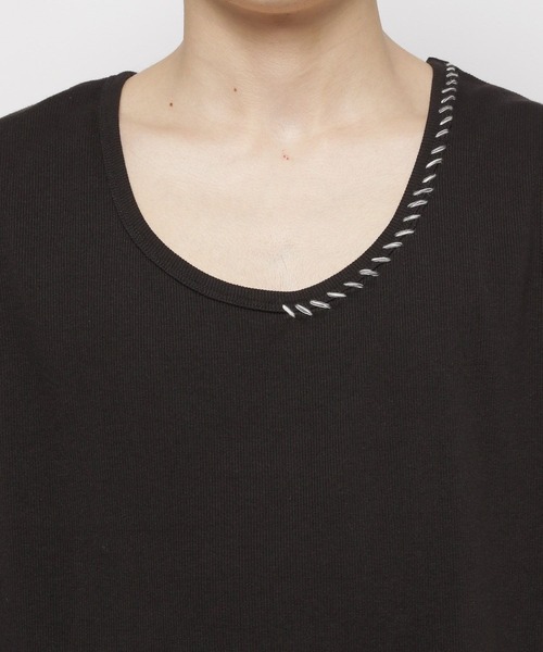 niko and...（ニコアンド）の「カガリステッチテレコタンク（タンクトップ・メンズ・オフホワイト/グレー/ブラック・MEDIUM/LARGE）」の9枚目の写真