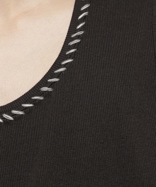 niko and...（ニコアンド）の「カガリステッチテレコタンク（タンクトップ・メンズ・オフホワイト/グレー/ブラック・MEDIUM/LARGE）」の19枚目の写真