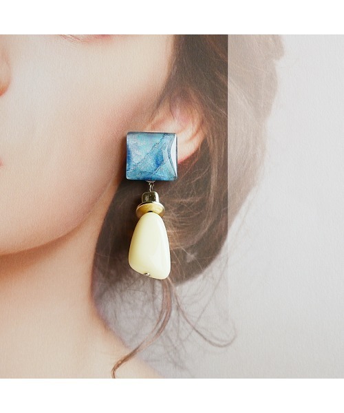 tone(トーン)の「【joesstyle】*Glass Earrings*インクアート×ビーズのイヤリング(MA)(イヤリング・レディース・マルチ・FREE)」の3枚目の写真