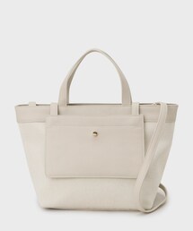 【2WAY】キャンバスコンビ ポケットトート