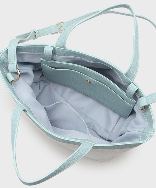 UNTITLED（アンタイトル）の「【２WAY】キャンバスコンビ ポケットトート（トートバッグ・レディース・ブロンズ/グレー系4/ベージュ系その他7/ブルー系9・99）」の10枚目の写真