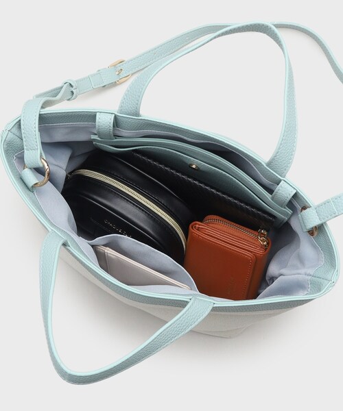 UNTITLED（アンタイトル）の「【２WAY】キャンバスコンビ ポケットトート（トートバッグ・レディース・ブロンズ/グレー系4/ベージュ系その他7/ブルー系9・99）」の14枚目の写真