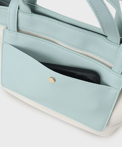 UNTITLED（アンタイトル）の「【２WAY】キャンバスコンビ ポケットトート（トートバッグ・レディース・ブロンズ/グレー系4/ベージュ系その他7/ブルー系9・99）」の15枚目の写真