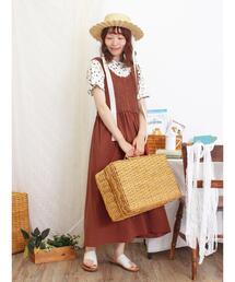 Samansa Mos2 | クロシェ編み風切替ノースリーブワンピース(ワンピース)