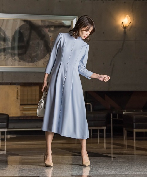 セール】MISSION DOUBLECLOTHスタンドカラーワンピース（ワンピース