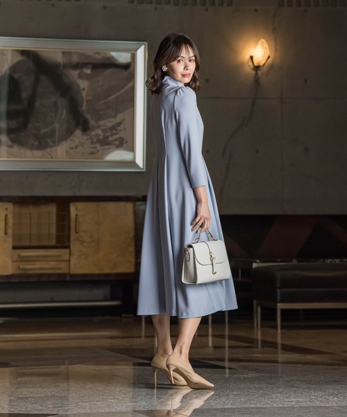 セール】MISSION DOUBLECLOTHスタンドカラーワンピース（ワンピース