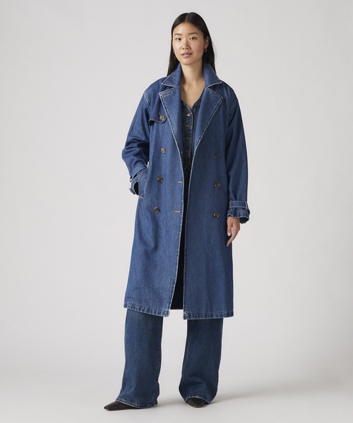 Levi's(リーバイス)の「Levi's/リーバイス ロングトレンチコート ダークインディゴ LET'S GET LOST AGAIN(トレンチコート・レディース・ダークインディゴブルー・M/S/XS)」の20枚目の写真