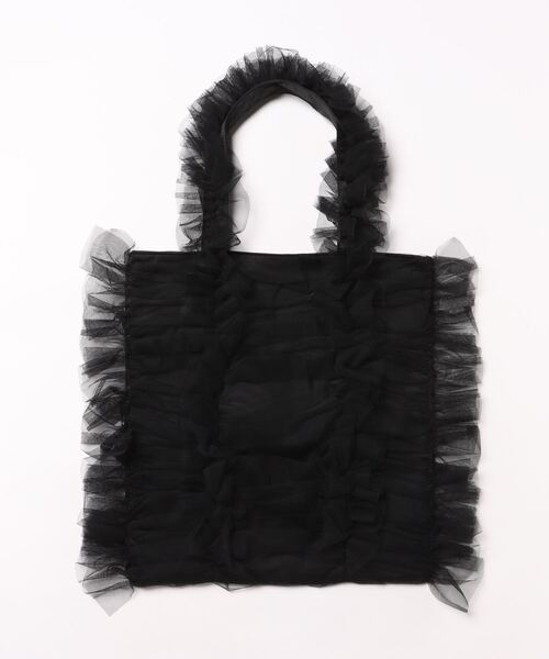 【セール】チュールフリルトートバッグ（トートバッグ）｜mellowneon（メロウネオン）