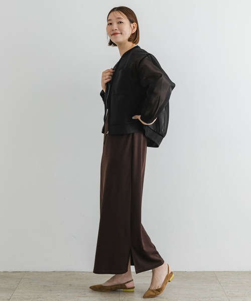 F by ROSSO(エフバイロッソ)の「F by ROSSO シアーシャツブルゾン(ブルゾン・レディース・ブラック/ブラウン・FREE)」の15枚目の写真