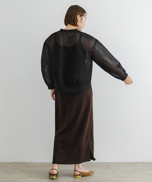 F by ROSSO(エフバイロッソ)の「F by ROSSO シアーシャツブルゾン(ブルゾン・レディース・ブラック/ブラウン・FREE)」の16枚目の写真