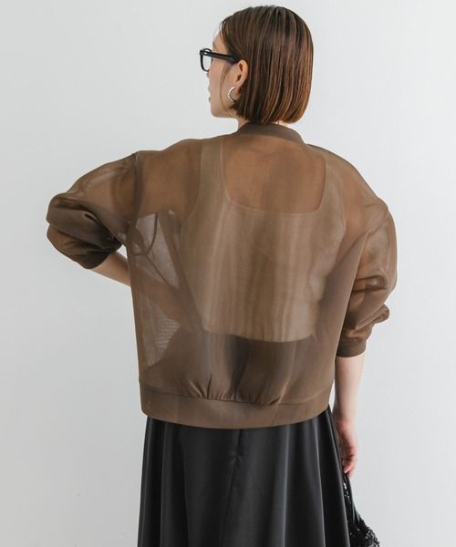 F by ROSSO(エフバイロッソ)の「F by ROSSO シアーシャツブルゾン(ブルゾン・レディース・ブラック/ブラウン・FREE)」の20枚目の写真