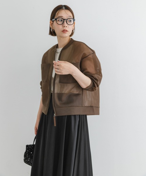 F by ROSSO(エフバイロッソ)の「F by ROSSO シアーシャツブルゾン(ブルゾン・レディース・ブラック/ブラウン・FREE)」の21枚目の写真