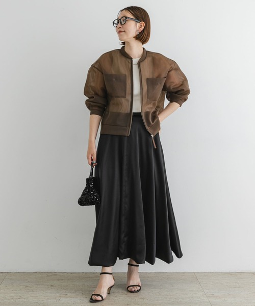 F by ROSSO(エフバイロッソ)の「F by ROSSO シアーシャツブルゾン(ブルゾン・レディース・ブラック/ブラウン・FREE)」の22枚目の写真