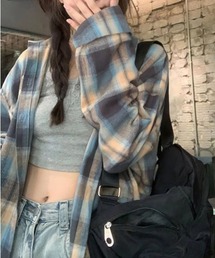 B.I.D. | 《ブルーオンブレチェックシャツ(MA)(シャツ/ブラウス)