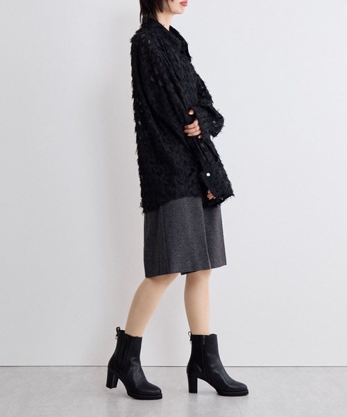 卑弥呼（ヒミコ）の「【Made in Japan】【撥水】サイドゴアストームブーツ/641402（ブーツ・レディース・ブラック/アイボリー・22.5cm/23.0cm/25.0cm/22.0cm/24.5cm/23.5cm/24.0cm）」の16枚目の写真