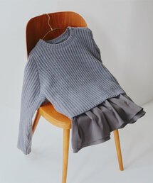 Petitle | [ 低身長向けサイズ ] ショートニット×ペプラムブラウスセット(ニット/セーター)