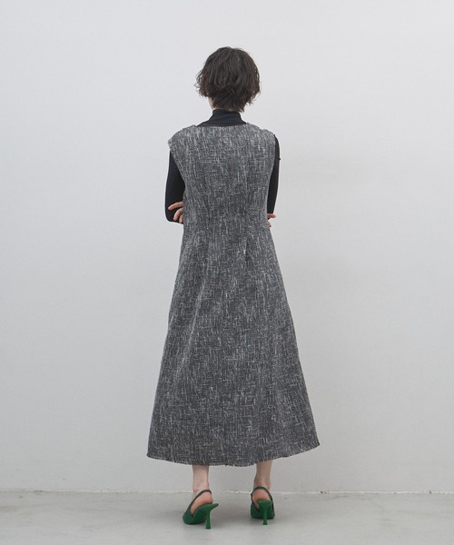 &. NOSTALGIA（アンドドットノスタルジア）の「【ZOZO限定】ウエストタックツイードワンピース（ワンピース・レディース・グレー/ブラック・M）」の11枚目の写真