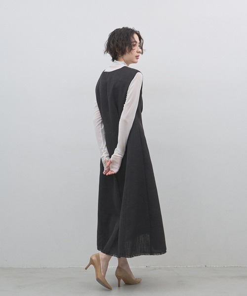 &. NOSTALGIA（アンドドットノスタルジア）の「【ZOZO限定】ウエストタックツイードワンピース（ワンピース・レディース・グレー/ブラック・M）」の19枚目の写真