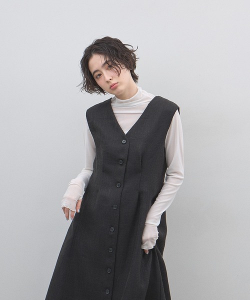 &. NOSTALGIA（アンドドットノスタルジア）の「【ZOZO限定】ウエストタックツイードワンピース（ワンピース・レディース・グレー/ブラック・M）」の21枚目の写真