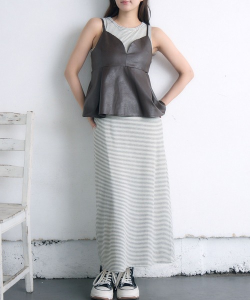 RETRO GIRL（レトロガール）の「カップ付ノースリOP（ワンピース・レディース・ブラック/ライトグレー/ホワイト系その他・FREE）」の22枚目の写真