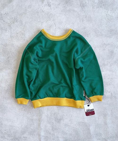 LSP WOW（エルエスピーワオ）の「【LSP WOW!】両面マイニチトレーナー（スウェット・キッズ・チャコール/オレンジ/マスタード/ベージュ/ラベンダー/ネイビー/グリーン/ピンク/ブラウン/レッド/ライトブルー/ブラック/カーキ/オフホワイト/グレー・80/90/100/110/120/130）」の9枚目の写真